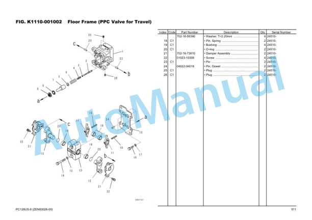 Komatsu PC128US-8, SAA4D95LE-5A Parts Manual ZEN00026-00 4 Komatsu PC128US-8, SAA4D95LE-5A Parts Manual ZEN00026-00-4