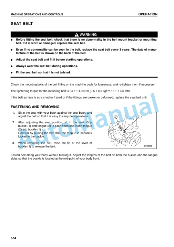 Komatsu PC128UU-2 Hydraulic Excavator Operation and Maintenance Manual SEAM035502T 3 Komatsu PC128UU-2 Hydraulic Excavator Operation and Maintenance Manual SEAM035502T - Image 3