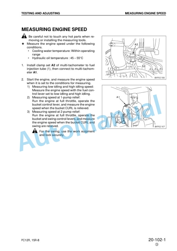 Komatsu PC12R-8, PC15R-8 Hydraulic Excavator Shop Manual SEBM013103 3 Komatsu PC12R-8, PC15R-8 Hydraulic Excavator Shop Manual SEBM013103 - Image 3