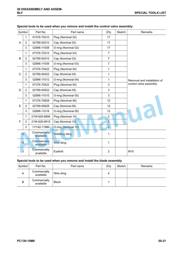 Komatsu PC130-10M0 Hydraulic Excavator Shop Manual SEN06852-C3 4 Komatsu PC130-10M0 Hydraulic Excavator Shop Manual SEN06852-C3 - Image 4