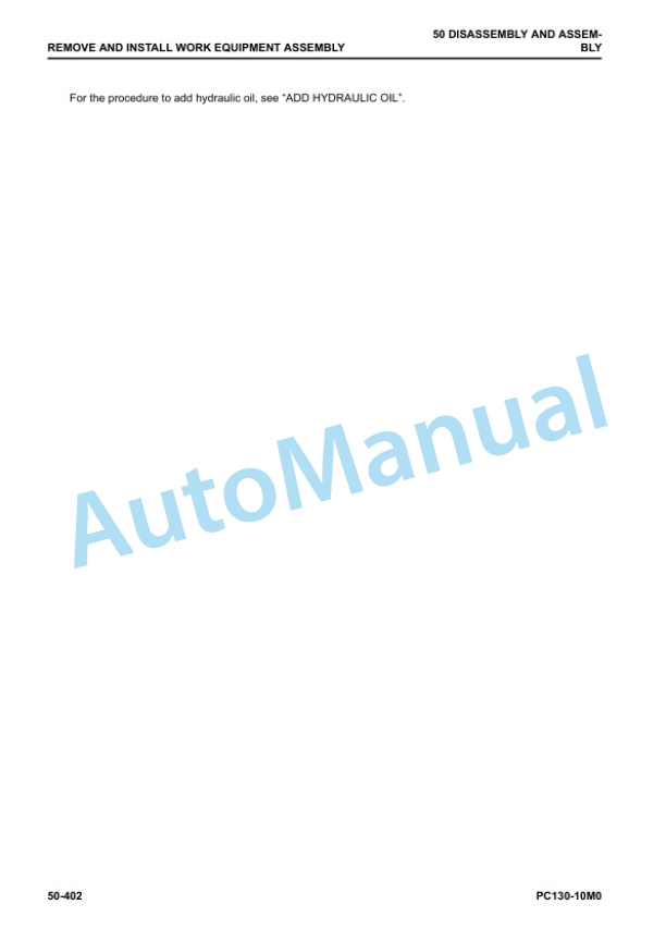 Komatsu PC130-10M0 Hydraulic Excavator Shop Manual SEN06852-C3 5 Komatsu PC130-10M0 Hydraulic Excavator Shop Manual SEN06852-C3 - Image 5