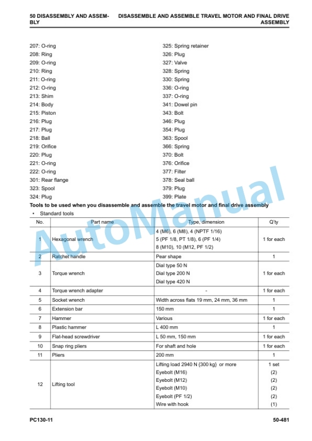 Komatsu PC130-11 Hydraulic Excavator Shop Manual SEN06804-00 5 Komatsu PC130-11 Hydraulic Excavator Shop Manual SEN06804-00 - Image 5