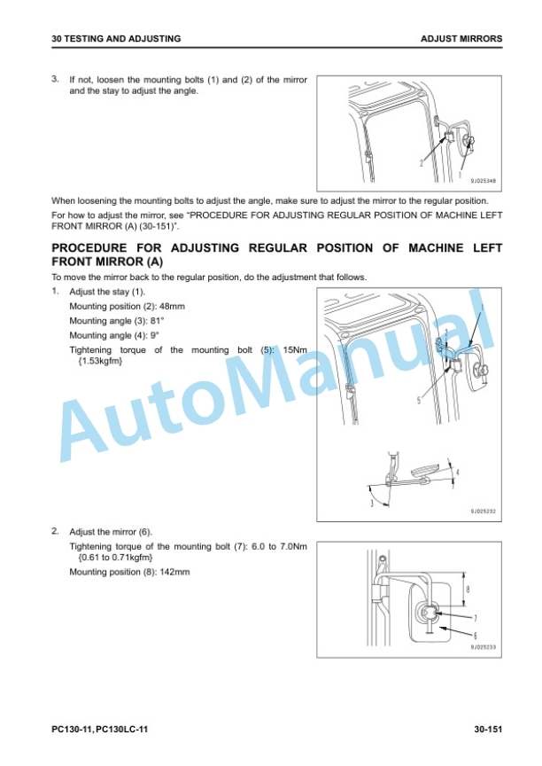 Komatsu PC130-11, PC130LC-11 Hydraulic Excavator Shop Manual SEN06947-01 2 Komatsu PC130-11, PC130LC-11 Hydraulic Excavator Shop Manual SEN06947-01 - Image 2