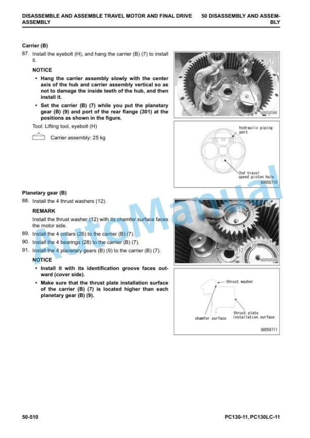Komatsu PC130-11, PC130LC-11 Hydraulic Excavator Shop Manual SEN06947-01 5 Komatsu PC130-11, PC130LC-11 Hydraulic Excavator Shop Manual SEN06947-01 - Image 5