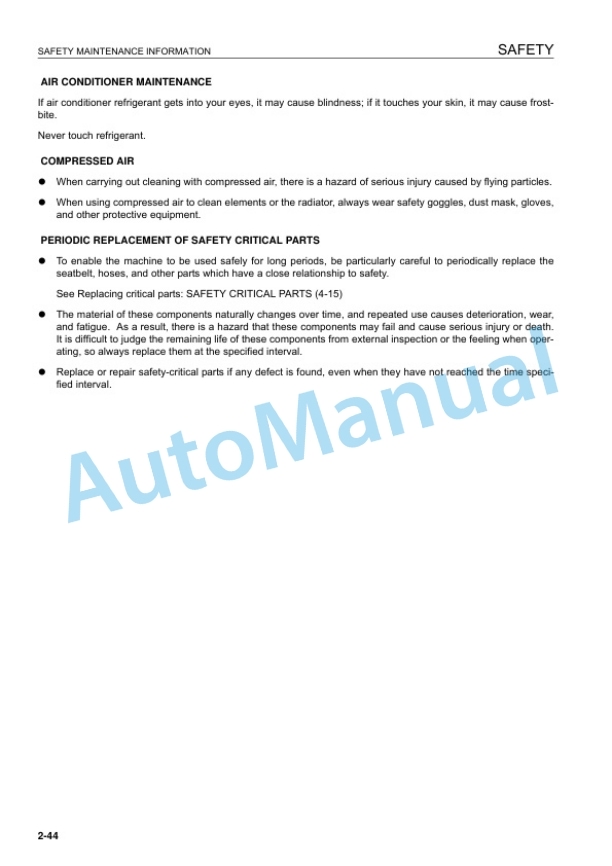 Komatsu PC130-7 Hydraulic Excavator Operation and Maintenance Manual UEAM003604 2 Komatsu PC130-7 Hydraulic Excavator Operation and Maintenance Manual UEAM003604 - Image 2