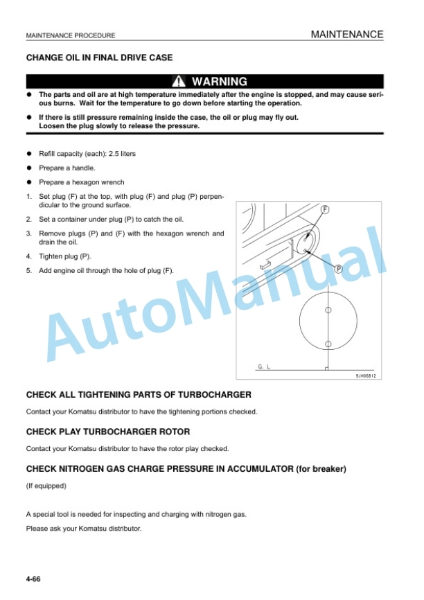 Komatsu PC130-7 Hydraulic Excavator Operation and Maintenance Manual UEAM003604 5 Komatsu PC130-7 Hydraulic Excavator Operation and Maintenance Manual UEAM003604 - Image 5
