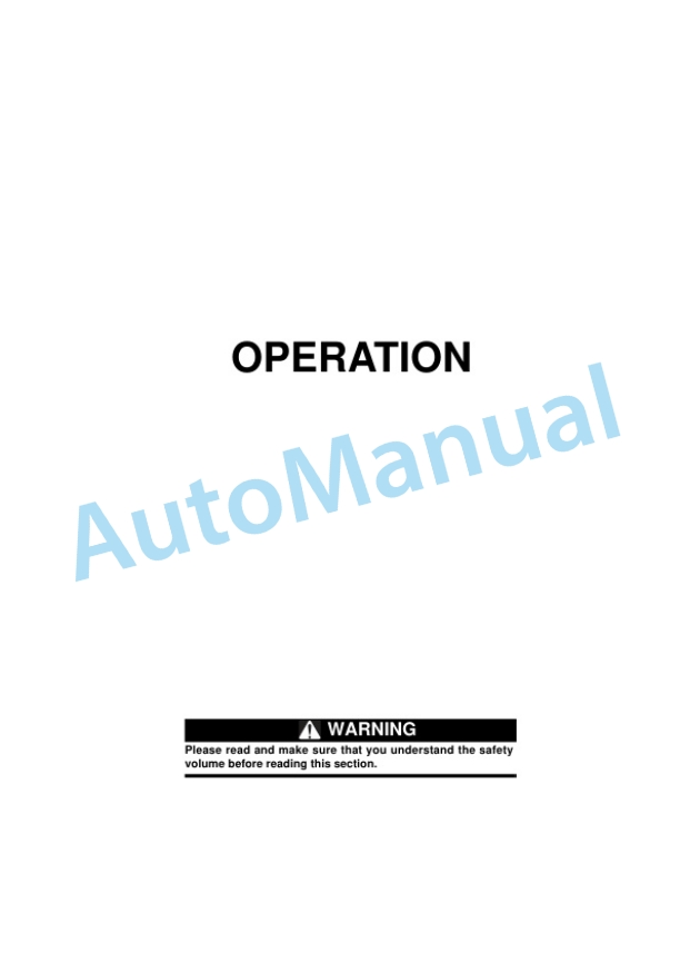 Komatsu PC130-7K Hydraulic Excavator Operation and Maintenance Manual UEAM003601 2 Komatsu PC130-7K Hydraulic Excavator Operation and Maintenance Manual UEAM003601 - Image 2