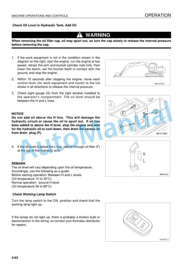 Komatsu PC130-7K Hydraulic Excavator Operation and Maintenance Manual UEAM003601 3 Komatsu PC130-7K Hydraulic Excavator Operation and Maintenance Manual UEAM003601 - Image 3