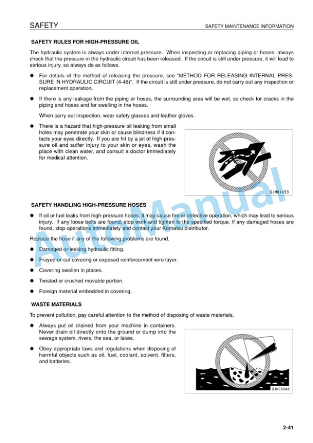 Komatsu PC130-7K Hydraulic Excavator Operation and Maintenance Manual UEAM003602 2 Komatsu PC130-7K Hydraulic Excavator Operation and Maintenance Manual UEAM003602 - Image 2