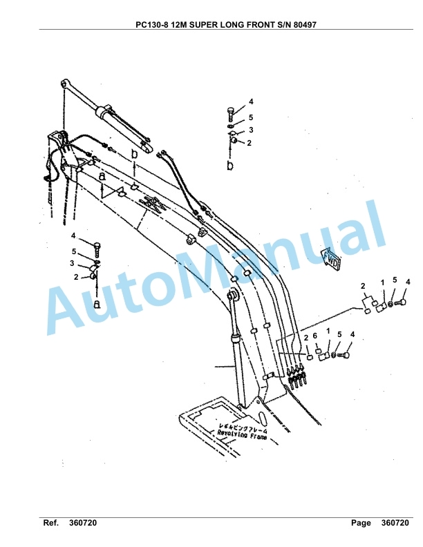 Komatsu PC130-8 12M Super Long Front Hydraulic Excavator Parts Manual 80497 3 Komatsu PC130-8 12M Super Long Front Hydraulic Excavator Parts Manual 80497-3