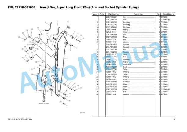 Komatsu PC130-8 Hydraulic Excavator Parts Manual FENC0027-02 4 Komatsu PC130-8 Hydraulic Excavator Parts Manual FENC0027-02 - Image 4