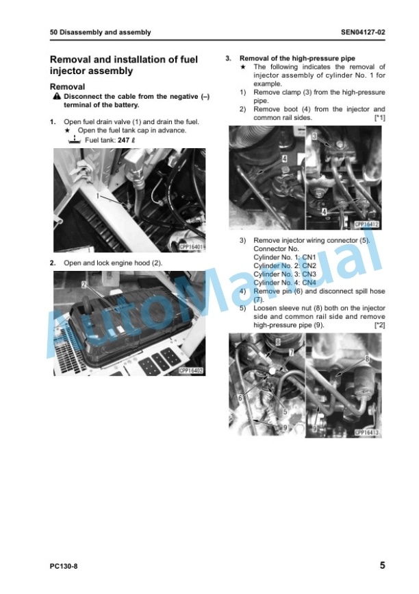 Komatsu PC130-8 Hydraulic Excavator Shop Manual SEN03763-10 5 Komatsu PC130-8 Hydraulic Excavator Shop Manual SEN03763-10 - Image 5