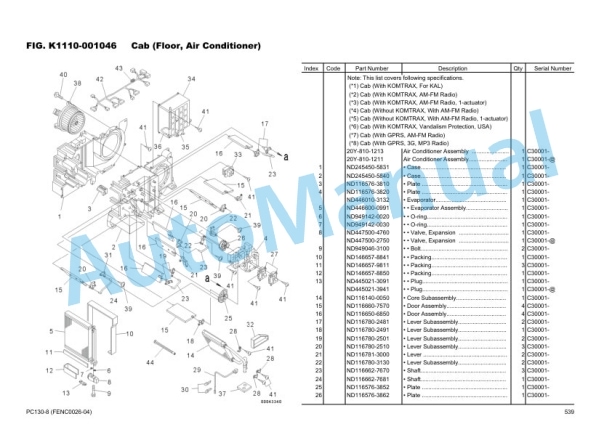 Komatsu PC130-8, SAA4D95LE-5D Parts Manual FENC0026-04 4 Komatsu PC130-8, SAA4D95LE-5D Parts Manual FENC0026-04 - Image 4
