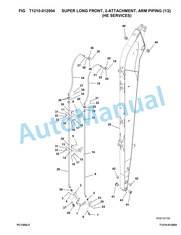 Komatsu PC130US-10 SLF Hydraulic Excavator Parts Manual F40003-UP 4 Komatsu PC130US-10 SLF Hydraulic Excavator Parts Manual F40003-UP-4