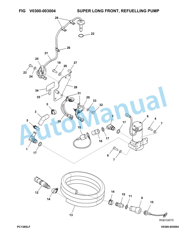 Komatsu PC130US-10 SLF Hydraulic Excavator Parts Manual F40003-UP 5 Komatsu PC130US-10 SLF Hydraulic Excavator Parts Manual F40003-UP-5