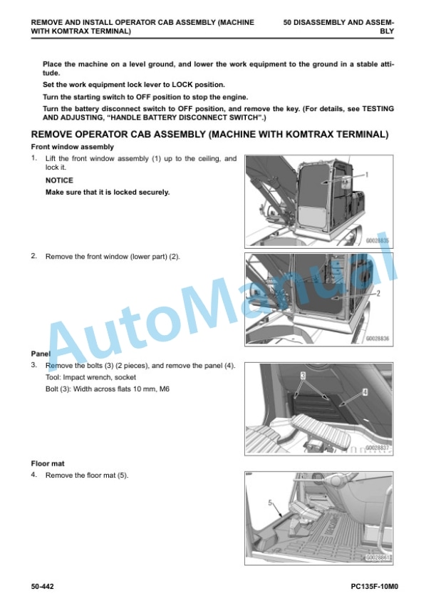 Komatsu PC135F-10M0 Hydraulic Excavator Shop Manual LEBMP13X02 5 Komatsu PC135F-10M0 Hydraulic Excavator Shop Manual LEBMP13X02 - Image 5