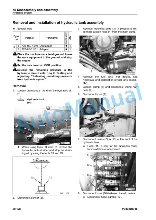 Komatsu PC138US-10 Hydraulic Excavator Shop Manual WENBM00011 5 Komatsu PC138US-10 Hydraulic Excavator Shop Manual WENBM00011 - Image 5