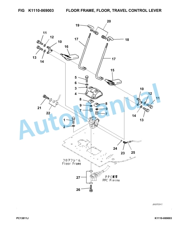 Komatsu PC138US-11 Hydraulic Excavator Parts Manual 55659-UP 4 Komatsu PC138US-11 Hydraulic Excavator Parts Manual 55659-UP-4