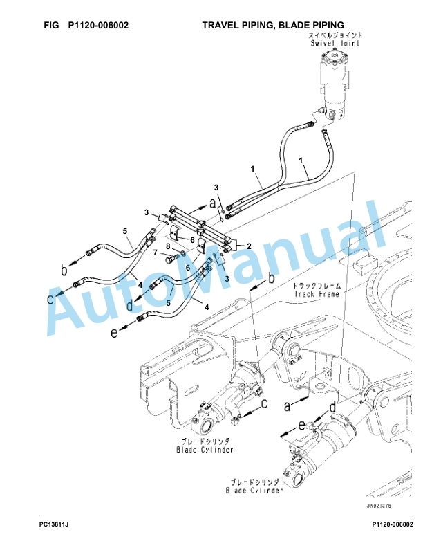 Komatsu PC138US-11 Hydraulic Excavator Parts Manual 55659-UP 5 Komatsu PC138US-11 Hydraulic Excavator Parts Manual 55659-UP-5