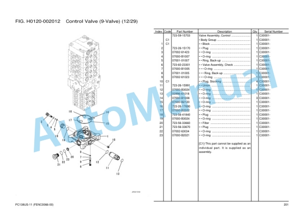 Komatsu PC138US-11 Hydraulic Excavator Parts Manual FENC0066-00 3 Komatsu PC138US-11 Hydraulic Excavator Parts Manual FENC0066-00 - Image 3