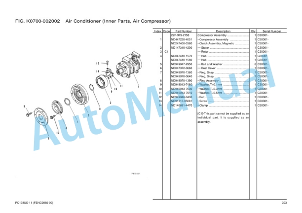 Komatsu PC138US-11 Hydraulic Excavator Parts Manual FENC0066-00 4 Komatsu PC138US-11 Hydraulic Excavator Parts Manual FENC0066-00 - Image 4