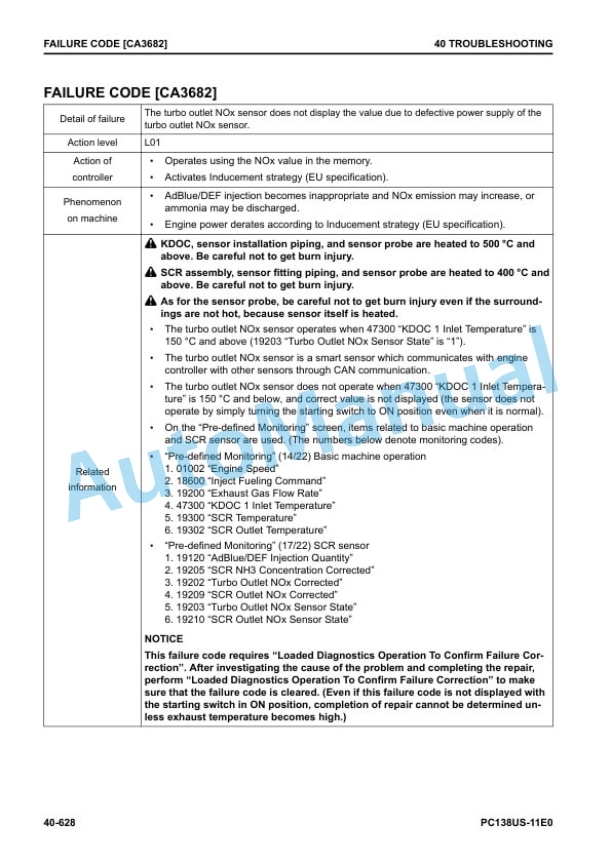 Komatsu PC138US-11E0 Hydraulic Excavator Shop Manual SEN06905-03 3 Komatsu PC138US-11E0 Hydraulic Excavator Shop Manual SEN06905-03 - Image 3