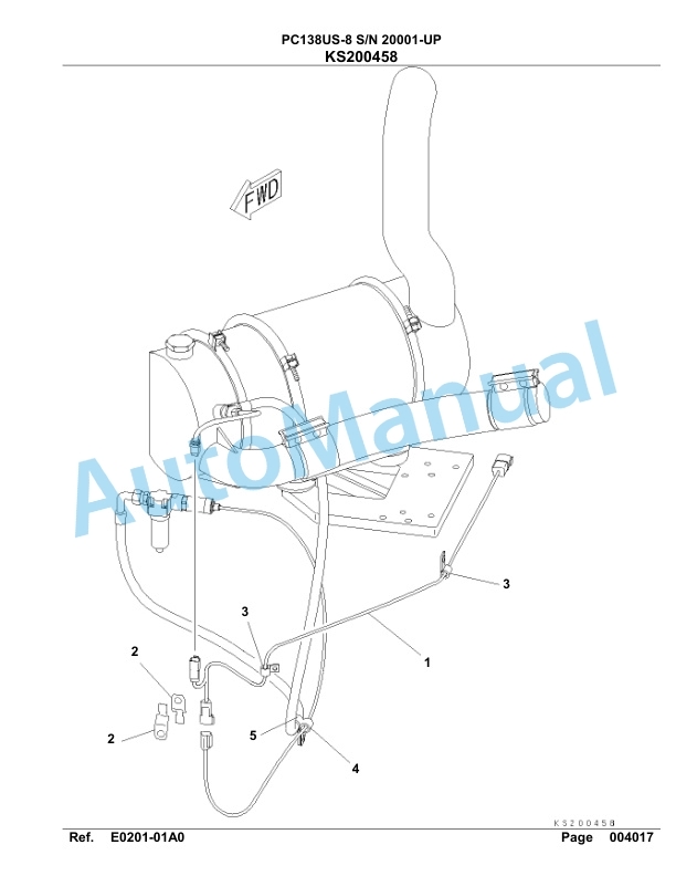 Komatsu PC138US-8 Hydraulic Excavator Parts Manual SAA4D91U 5 Komatsu PC138US-8 Hydraulic Excavator Parts Manual SAA4D91U-5