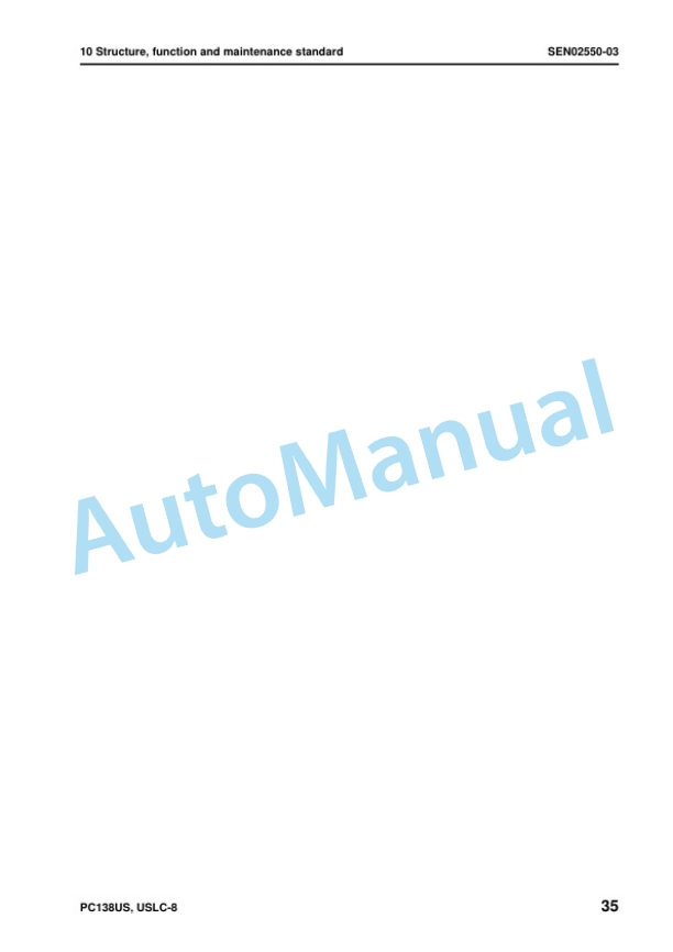 Komatsu PC138US-8, PC138USLC-8 Galeo Hydraulic Excavator Shop Manual SEN01968-18 2 Komatsu PC138US-8, PC138USLC-8 Galeo Hydraulic Excavator Shop Manual SEN01968-18 - Image 2