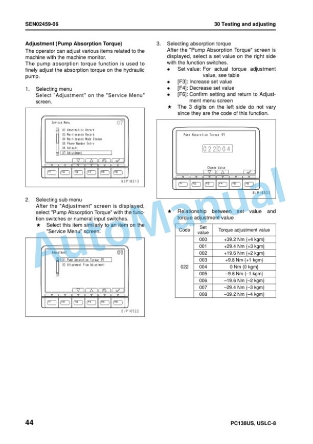 Komatsu PC138US-8, PC138USLC-8 Galeo Hydraulic Excavator Shop Manual SEN01968-18 3 Komatsu PC138US-8, PC138USLC-8 Galeo Hydraulic Excavator Shop Manual SEN01968-18 - Image 3