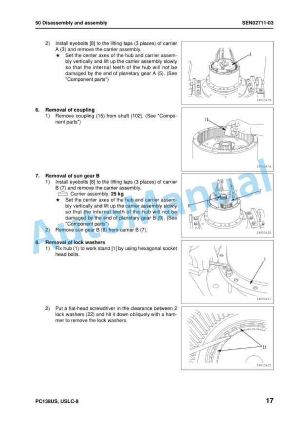 Komatsu PC138US-8, PC138USLC-8 Galeo Hydraulic Excavator Shop Manual SEN01968-19 5 Komatsu PC138US-8, PC138USLC-8 Galeo Hydraulic Excavator Shop Manual SEN01968-19 - Image 5