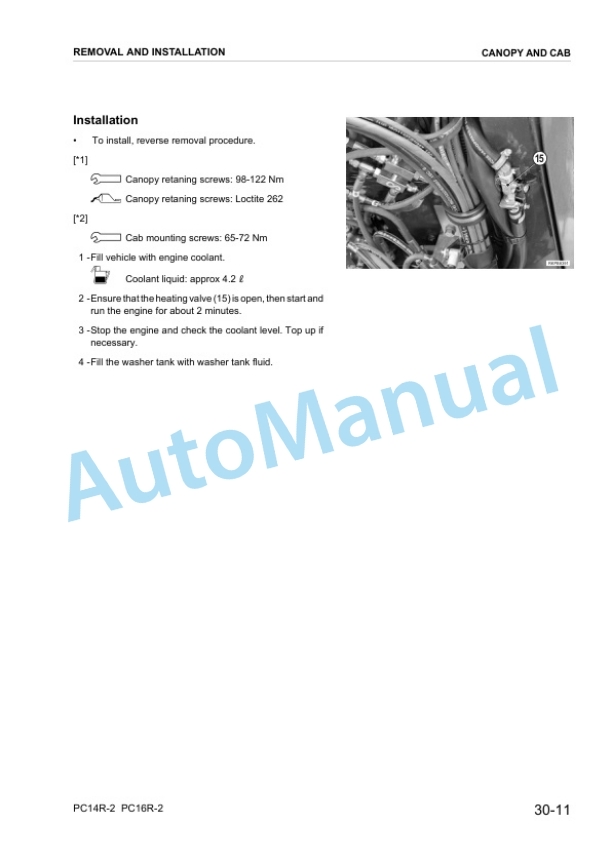 Komatsu PC14R-2, PC16R-2E Galeo Hydraulic Excavator Shop Manual WEBM006800 4 Komatsu PC14R-2, PC16R-2E Galeo Hydraulic Excavator Shop Manual WEBM006800 - Image 4