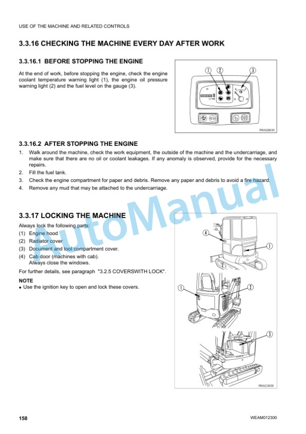 Komatsu PC14R-3, PC14R-3HS Hydraulic Excavator Operation and Maintenance Manual WEAM012300 4 Komatsu PC14R-3, PC14R-3HS Hydraulic Excavator Operation and Maintenance Manual WEAM012300 - Image 4