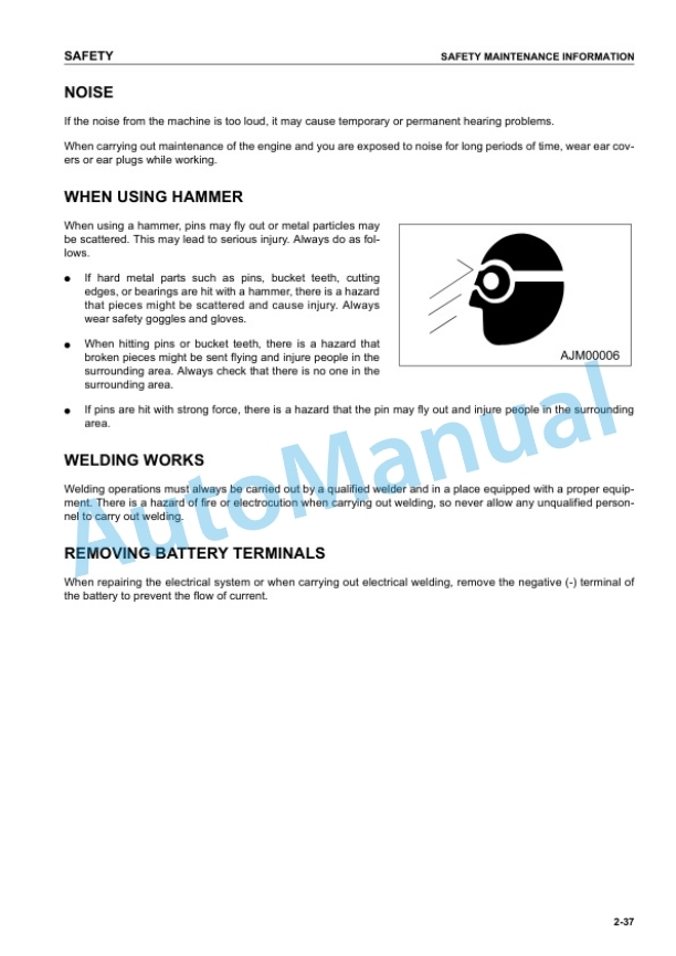 Komatsu PC158US-2, PC158USLC-2 Hydraulic Excavator Operation and Maintenance Manual SEAM045102T 2 Komatsu PC158US-2, PC158USLC-2 Hydraulic Excavator Operation and Maintenance Manual SEAM045102T - Image 2