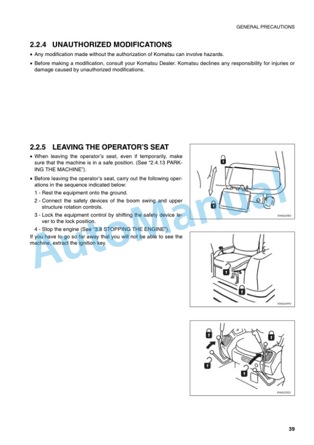 Komatsu PC15R-8 Deluxe Hydraulic Excavator Operation and Maintenance Manual WEAM003001 2 Komatsu PC15R-8 Deluxe Hydraulic Excavator Operation and Maintenance Manual WEAM003001 - Image 2