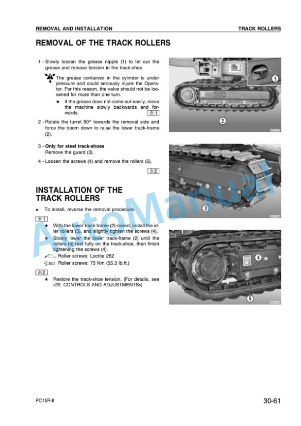Komatsu PC15R-8 Hydraulic Excavator Shop Manual WEBM002800 5 Komatsu PC15R-8 Hydraulic Excavator Shop Manual WEBM002800 - Image 5