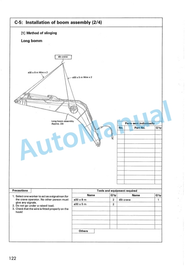 Komatsu PC1600-1 Hydraulic Excavator Field Assembly Manual SEAW021TA102 4 Komatsu PC1600-1 Hydraulic Excavator Field Assembly Manual SEAW021TA102 - Image 4