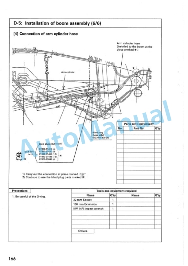 Komatsu PC1600-1 Hydraulic Excavator Field Assembly Manual SEAW021TA102 5 Komatsu PC1600-1 Hydraulic Excavator Field Assembly Manual SEAW021TA102 - Image 5