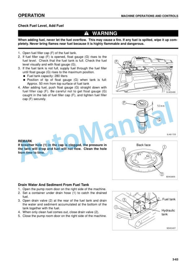 Komatsu PC160LC-7, PC180LC-7, PC180NLC-7 Hydraulic Excavator Operation and Maintenance Manual UEAM002107 3 Komatsu PC160LC-7, PC180LC-7, PC180NLC-7 Hydraulic Excavator Operation and Maintenance Manual UEAM002107 - Image 3