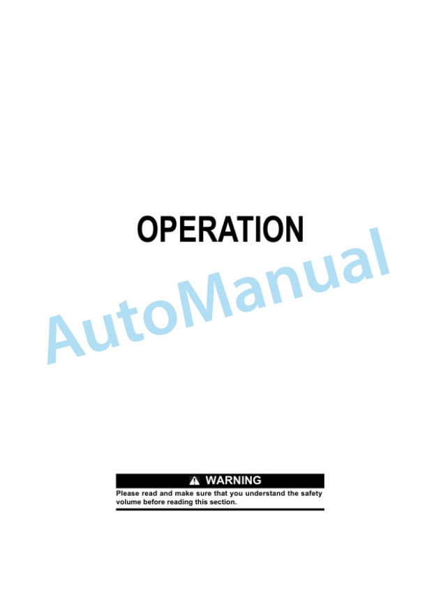 Komatsu PC160LC-7KA Hydraulic Excavator Operation and Maintenance Manual UEAM002400 2 Komatsu PC160LC-7KA Hydraulic Excavator Operation and Maintenance Manual UEAM002400 - Image 2
