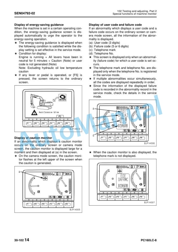 Komatsu PC160LC-8 Hydraulic Excavator Shop Manual SEN04566-13 3 Komatsu PC160LC-8 Hydraulic Excavator Shop Manual SEN04566-13 - Image 3