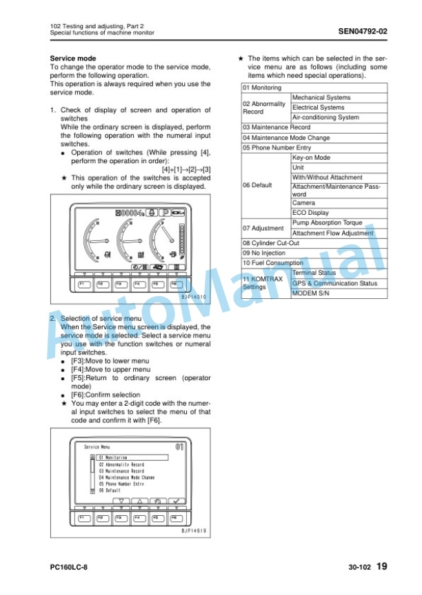 Komatsu PC160LC-8 Hydraulic Excavator Shop Manual SEN04566-15 3 Komatsu PC160LC-8 Hydraulic Excavator Shop Manual SEN04566-15 - Image 3