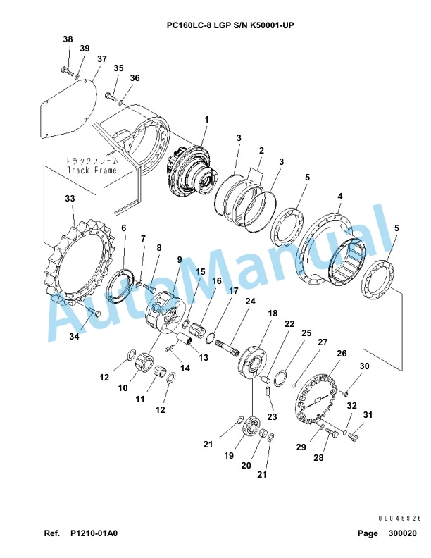 Komatsu PC160LC-8 LGP Hydraulic Excavator Parts Manual K50001-UP 2 Komatsu PC160LC-8 LGP Hydraulic Excavator Parts Manual K50001-UP-2