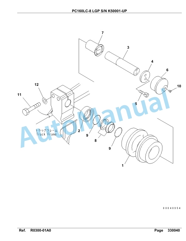Komatsu PC160LC-8 LGP Hydraulic Excavator Parts Manual K50001-UP 4 Komatsu PC160LC-8 LGP Hydraulic Excavator Parts Manual K50001-UP-4