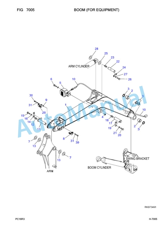 Komatsu PC16R-3 Hydraulic Excavator Parts Manual F60003 5 Komatsu PC16R-3 Hydraulic Excavator Parts Manual F60003-5