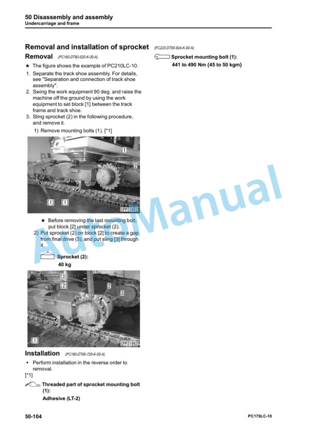 Komatsu PC170LC-10 Hydraulic Excavator Shop Manual SEN06367-06 5 Komatsu PC170LC-10 Hydraulic Excavator Shop Manual SEN06367-06 - Image 5