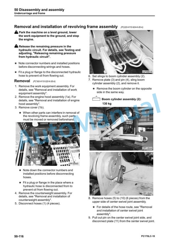 Komatsu PC170LC-10 Hydraulic Excavator Shop Manual SEN06367-08 5 Komatsu PC170LC-10 Hydraulic Excavator Shop Manual SEN06367-08 - Image 5