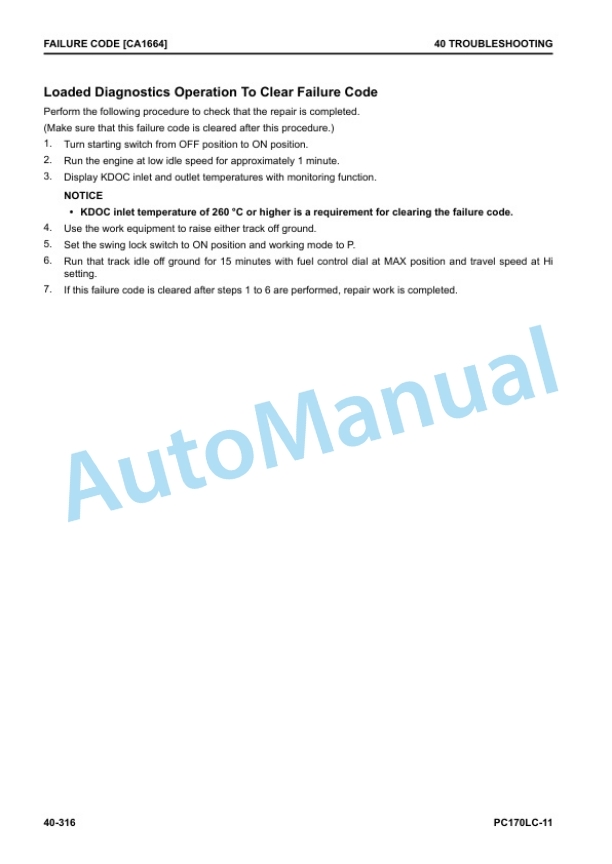 Komatsu PC170LC-11 Hydraulic Excavator Shop Manual SEN06735-01 3 Komatsu PC170LC-11 Hydraulic Excavator Shop Manual SEN06735-01 - Image 3