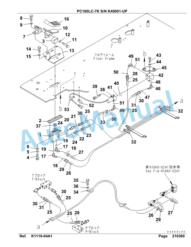 Komatsu PC180LC-7K Hydraulic Excavator Parts Manual SAA4D11U 3 Komatsu PC180LC-7K Hydraulic Excavator Parts Manual SAA4D11U-3