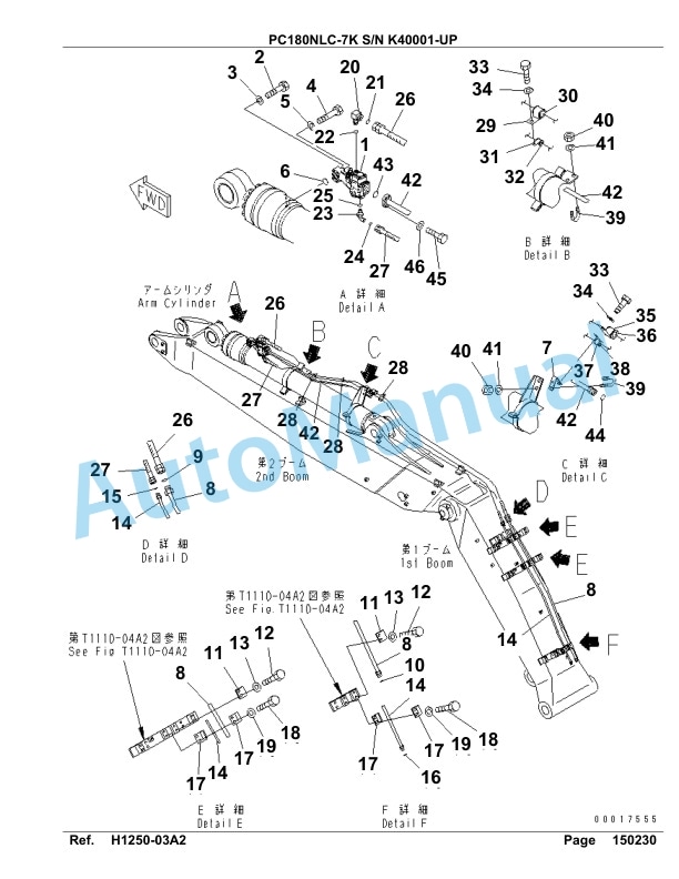 Komatsu PC180NLC-7K Hydraulic Excavator Parts Manual SAA4D11U 2 Komatsu PC180NLC-7K Hydraulic Excavator Parts Manual SAA4D11U-2
