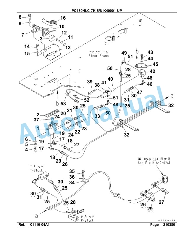 Komatsu PC180NLC-7K Hydraulic Excavator Parts Manual SAA4D11U 3 Komatsu PC180NLC-7K Hydraulic Excavator Parts Manual SAA4D11U-3